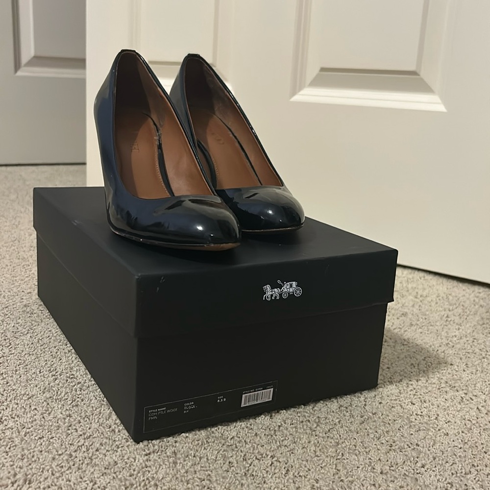 Coach Rileigh' Wedge PMP Black